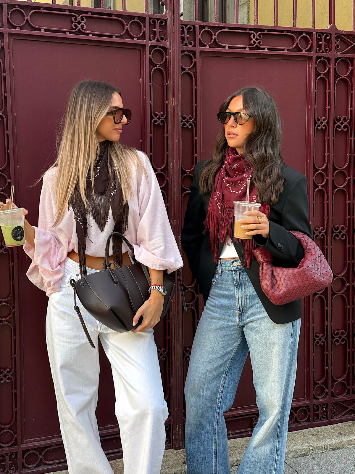 FRINGE SCARF | BORDEAUX