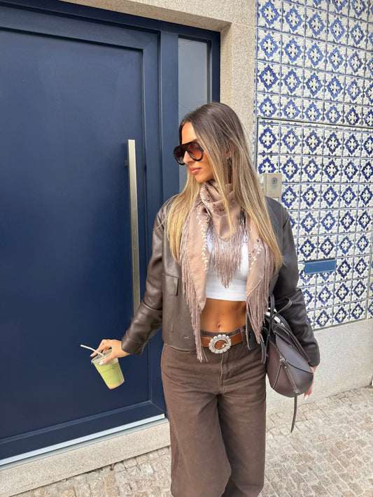 FRINGE SCARF | BEIGE